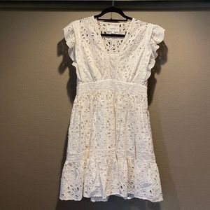 White mini dress. Size M. Ba&sh. No rips. No tears, no stains.